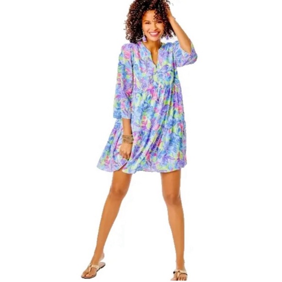 Lilly Pulitzer Martine Dress in Dew Drop Stay Fly Size S NWT - Picture 2 of 13